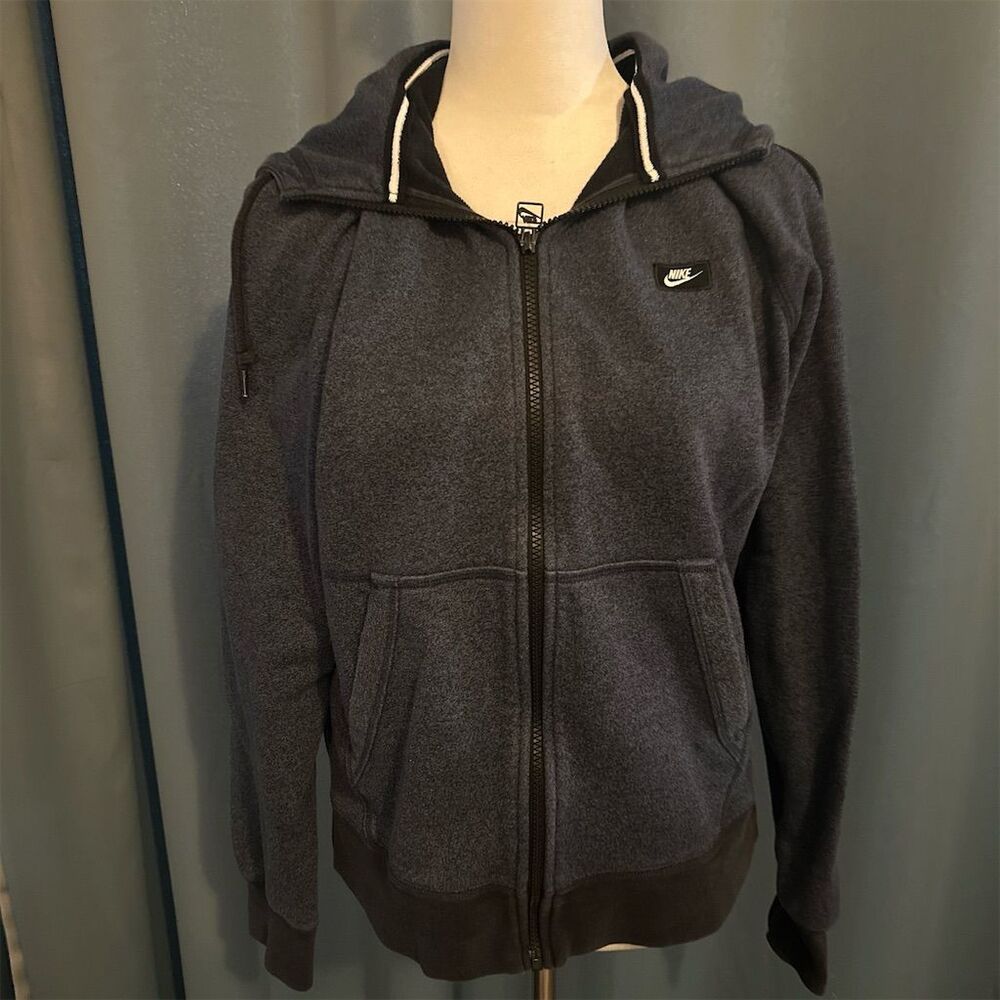Nike Men's Vintage Y2K Gray Full Zip Hoodie Size M